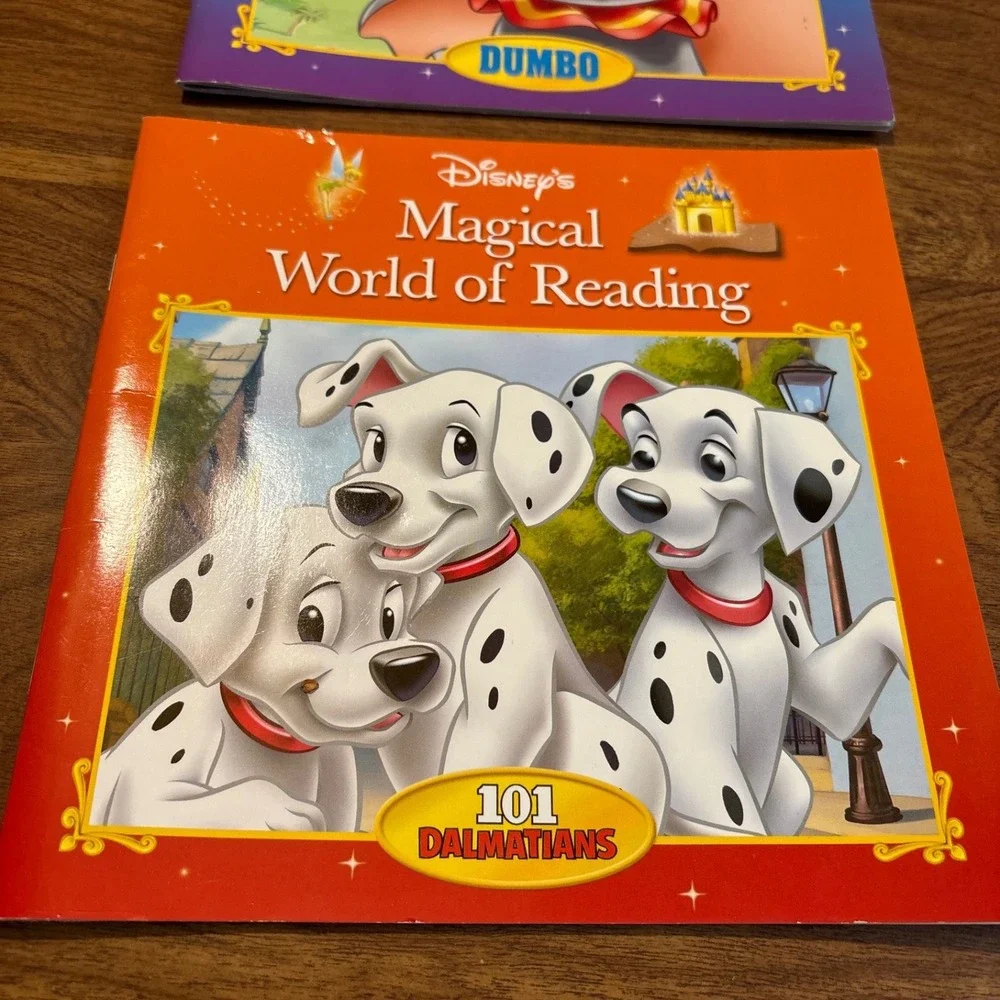 2 Disney Magical World of Reading Dumbo 101 Dalmatians Childrens Books‎ Set